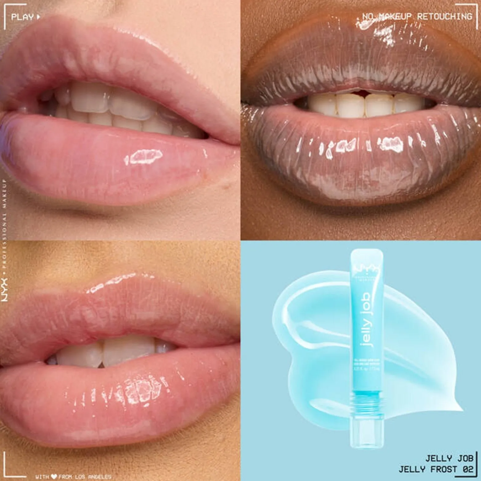 NYX Pro Makeup Jelly Job Full-Bodied Shine Gloss Jelly Frost 7.5ml (0.25floz)