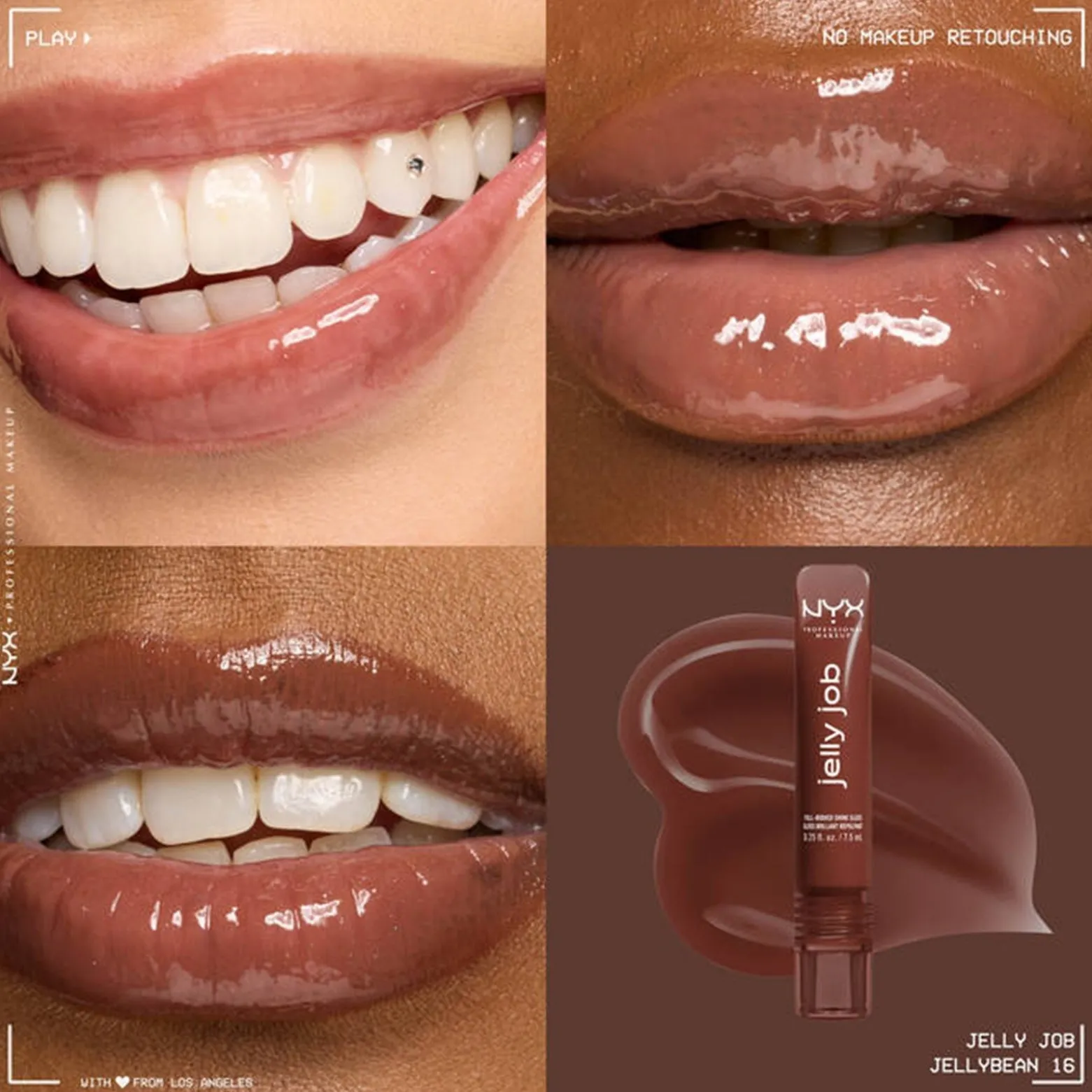 NYX Pro Makeup Jelly Job Full-Bodied Shine Gloss Jellybean 7.5ml (0.25floz)