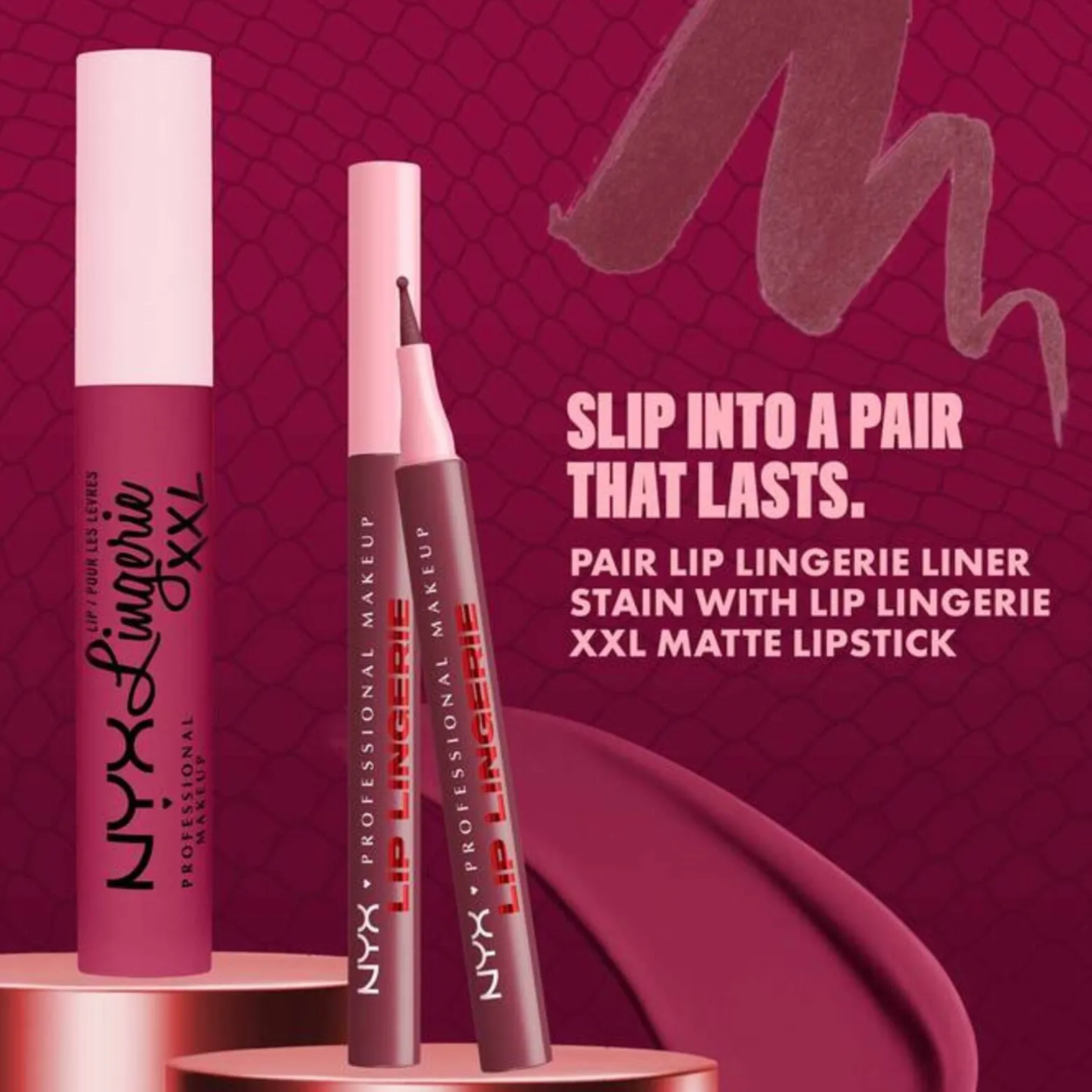 NYX Pro Makeup Lip Lingerie Lip Liner Stain 10 Up All Night 1ml (0.03floz)