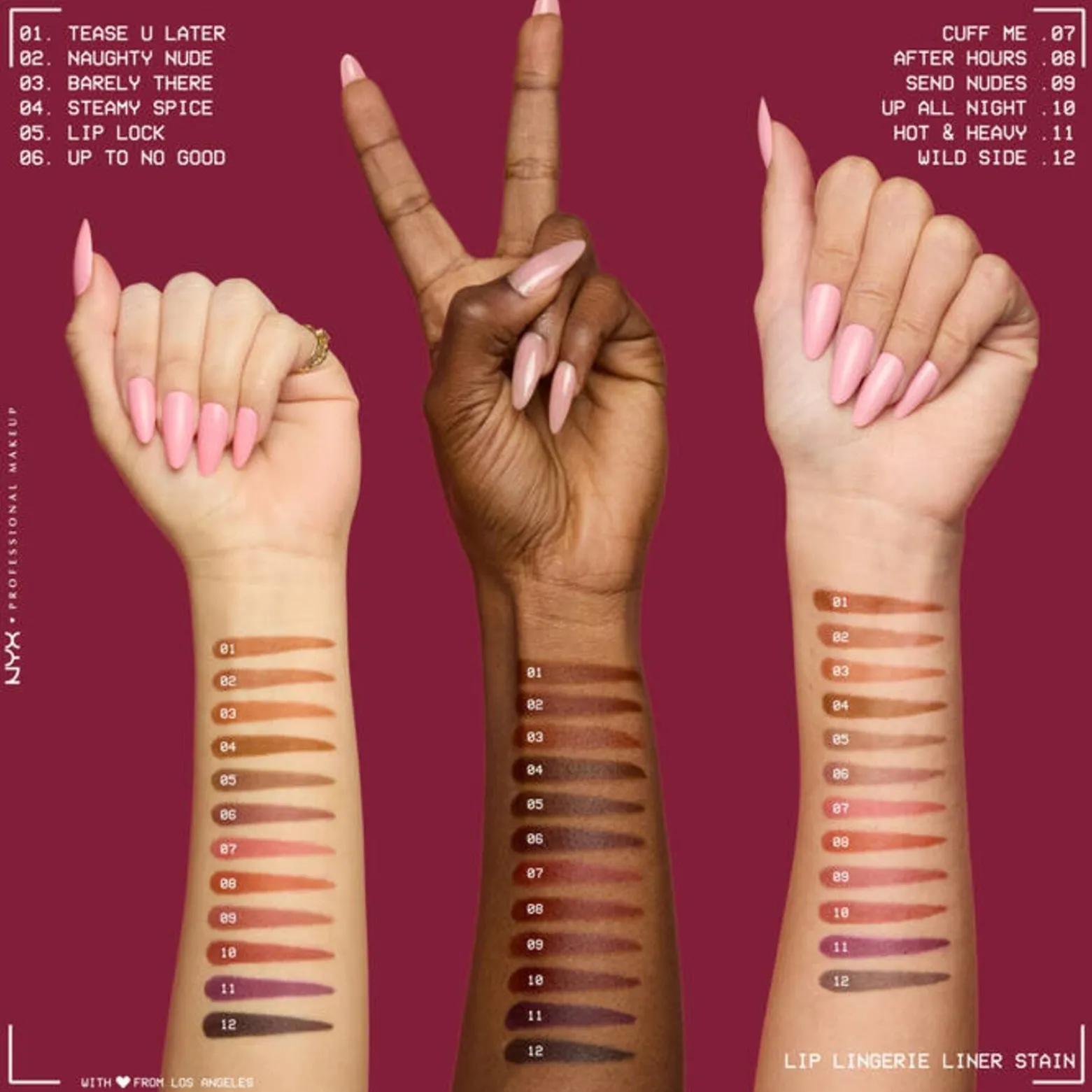 NYX Pro Makeup Lip Lingerie Lip Liner Stain 10 Up All Night 1ml (0.03floz)