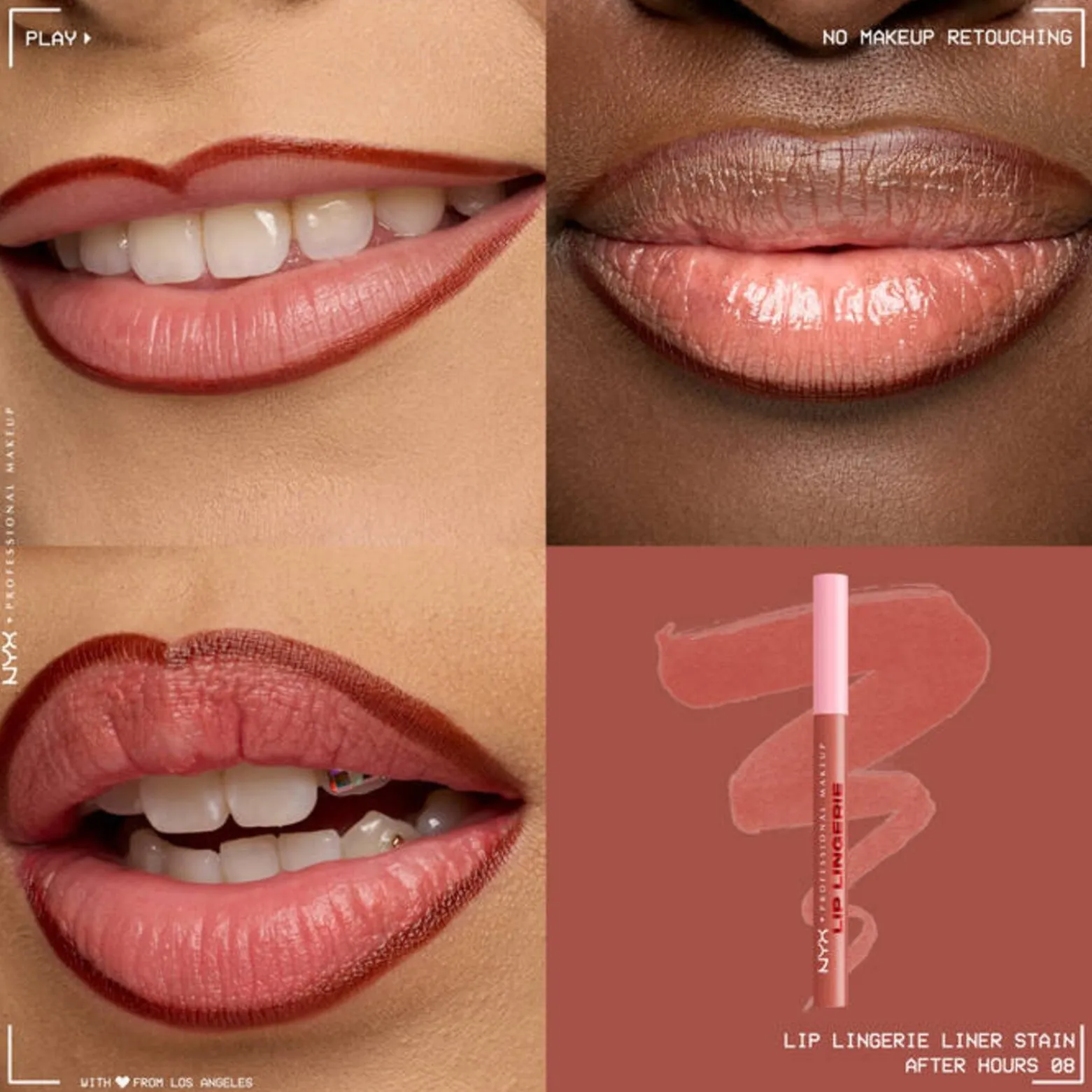 NYX Pro Makeup Lip Lingerie Lip Liner Stain After Hours 1ml (0.03floz)