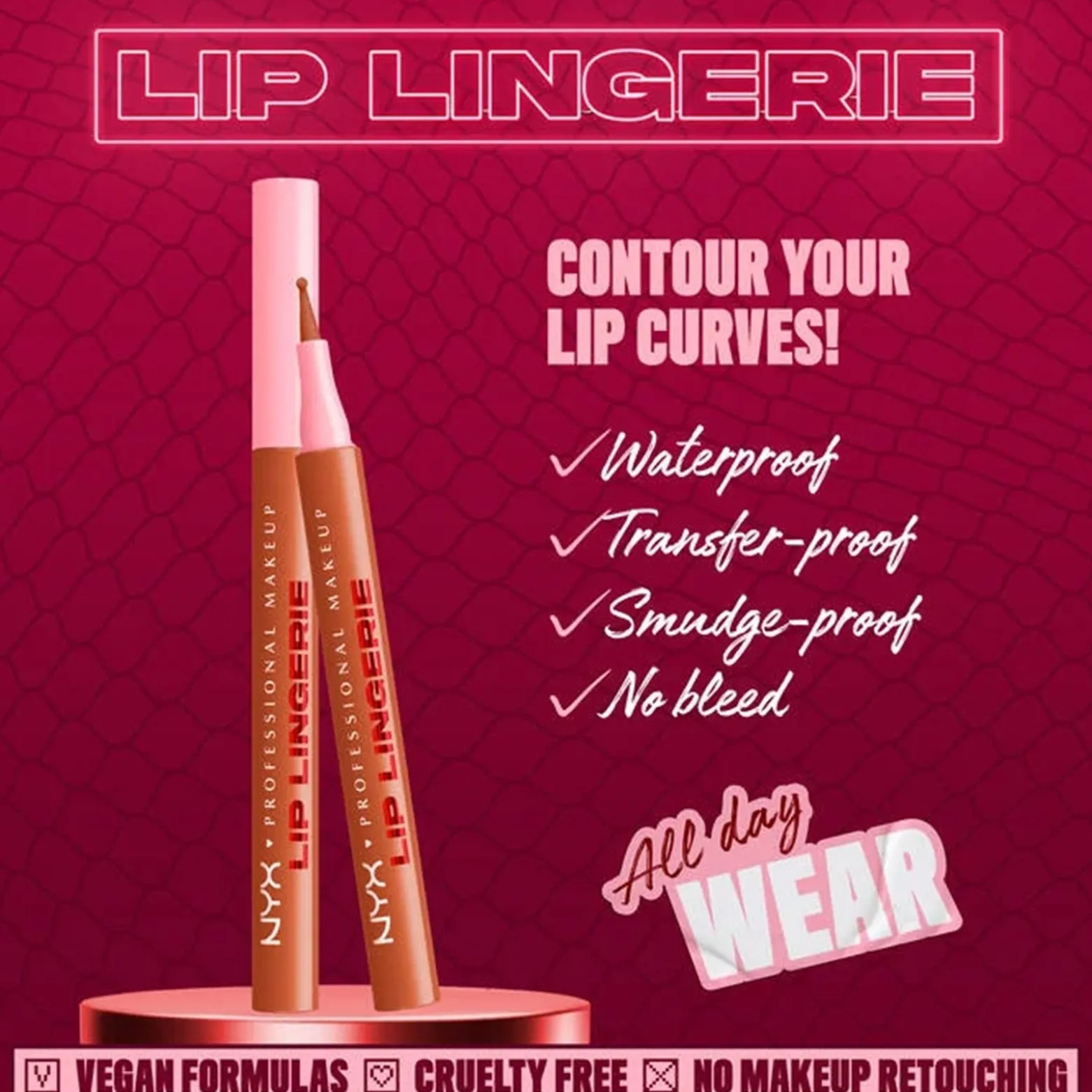 NYX Pro Makeup Lip Lingerie Lip Liner Stain Barely There 1ml (0.03floz)