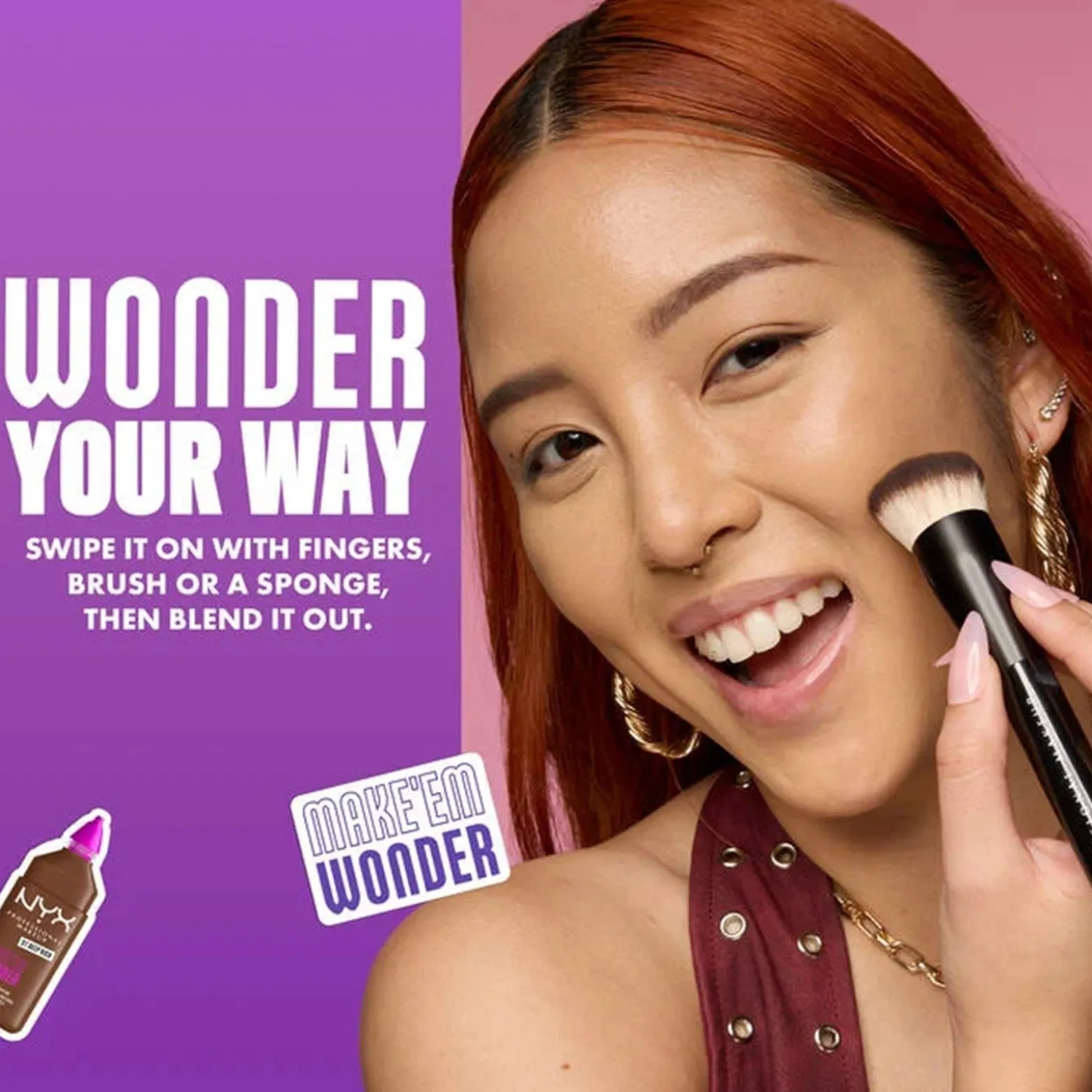 NYX Pro Makeup Make'em Wonder Soft Matte Buildable Foundation 12 Natural 30ml (1.01floz)