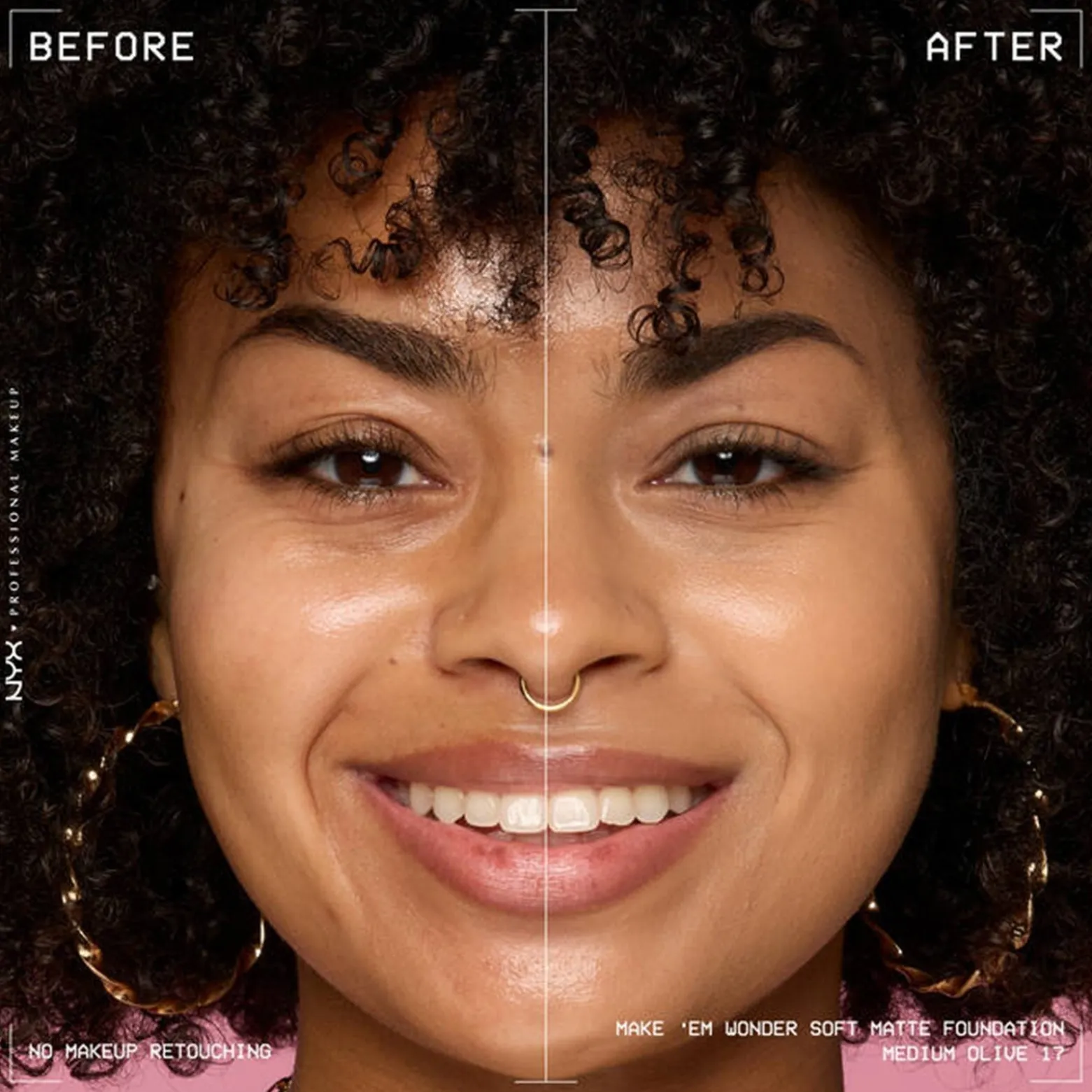 NYX Pro Makeup Make'em Wonder Soft Matte Buildable Foundation 17 Medium Olive 30ml (1.01floz)