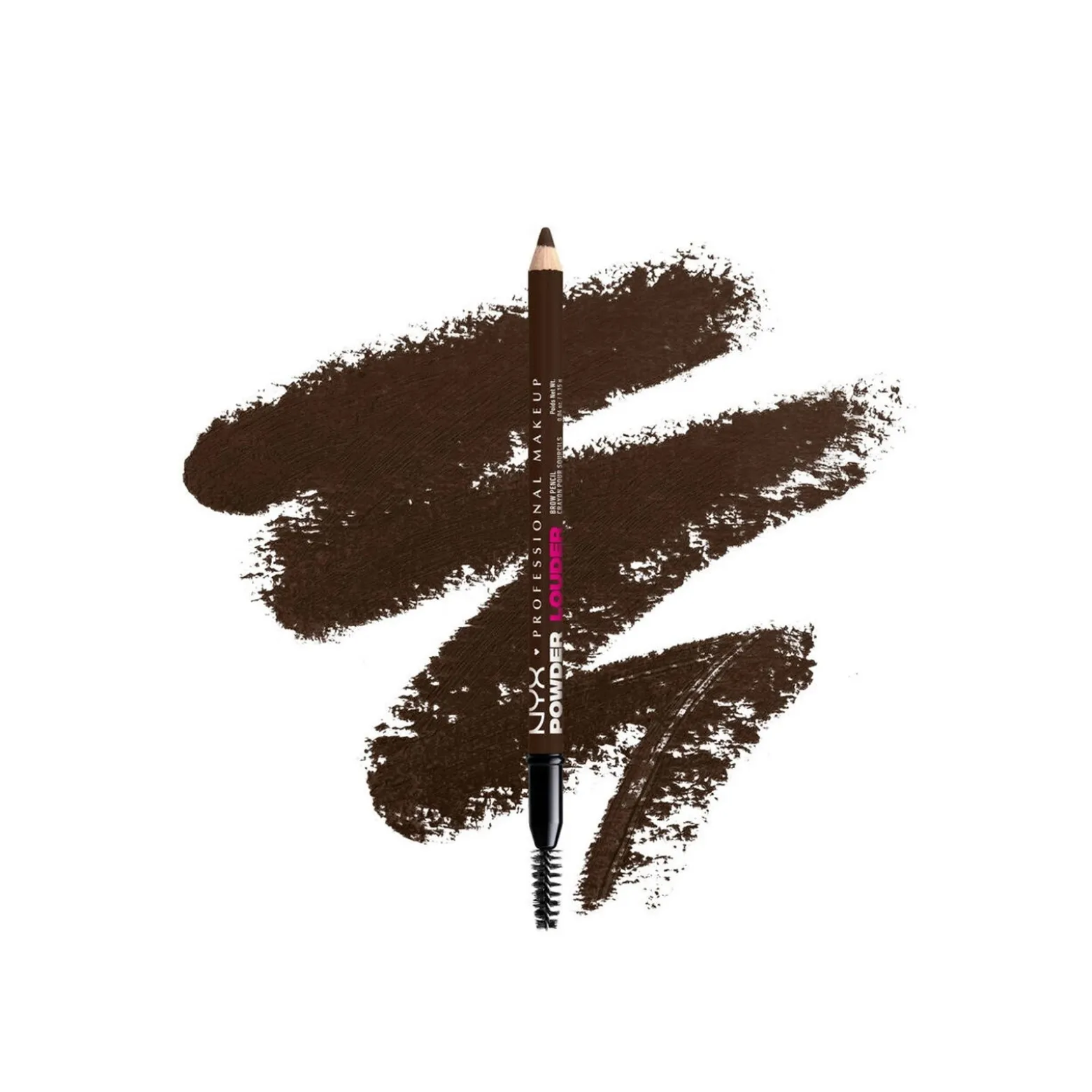 NYX Pro Makeup Powder Louder Brow Pencil 08 Deep Brown 1.15g (0.04oz)
