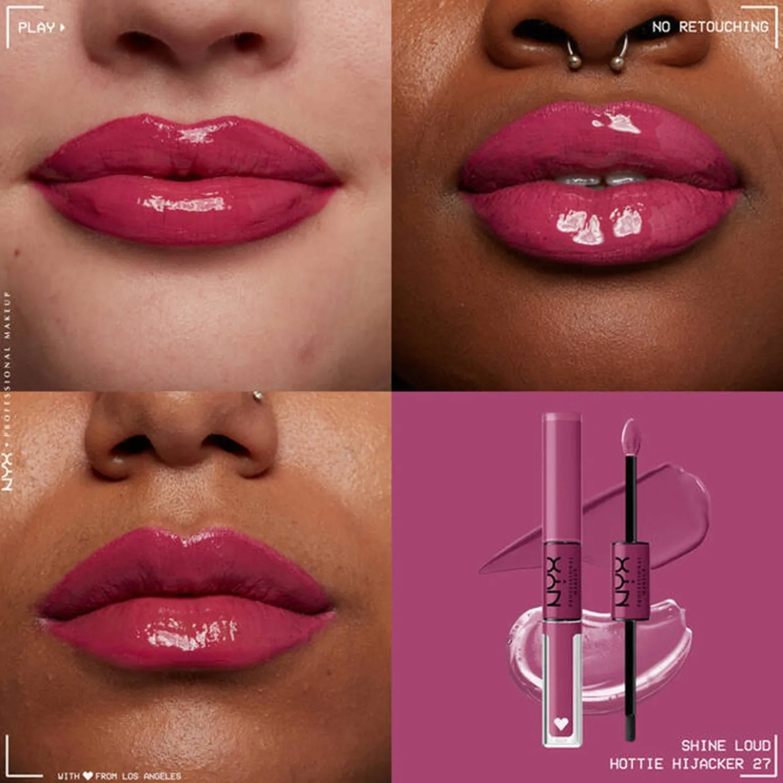 NYX Pro Makeup Shine Loud High Shine Lip Color 27 Hottie Hijacker 6.8ml (0.23floz)