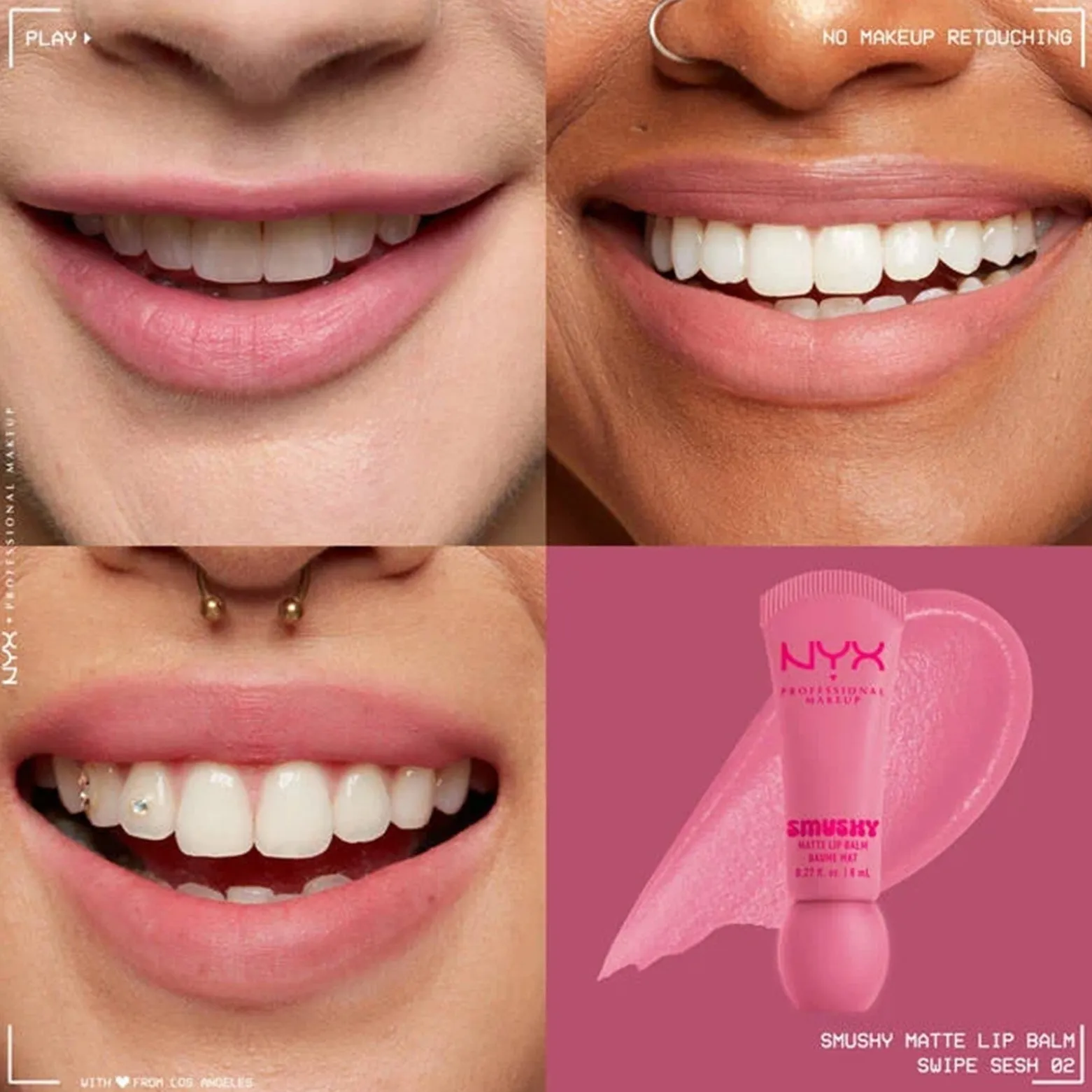 NYX Pro Makeup Smushy Matte Lip Balm Swipe Sesh 8ml (0.27floz)