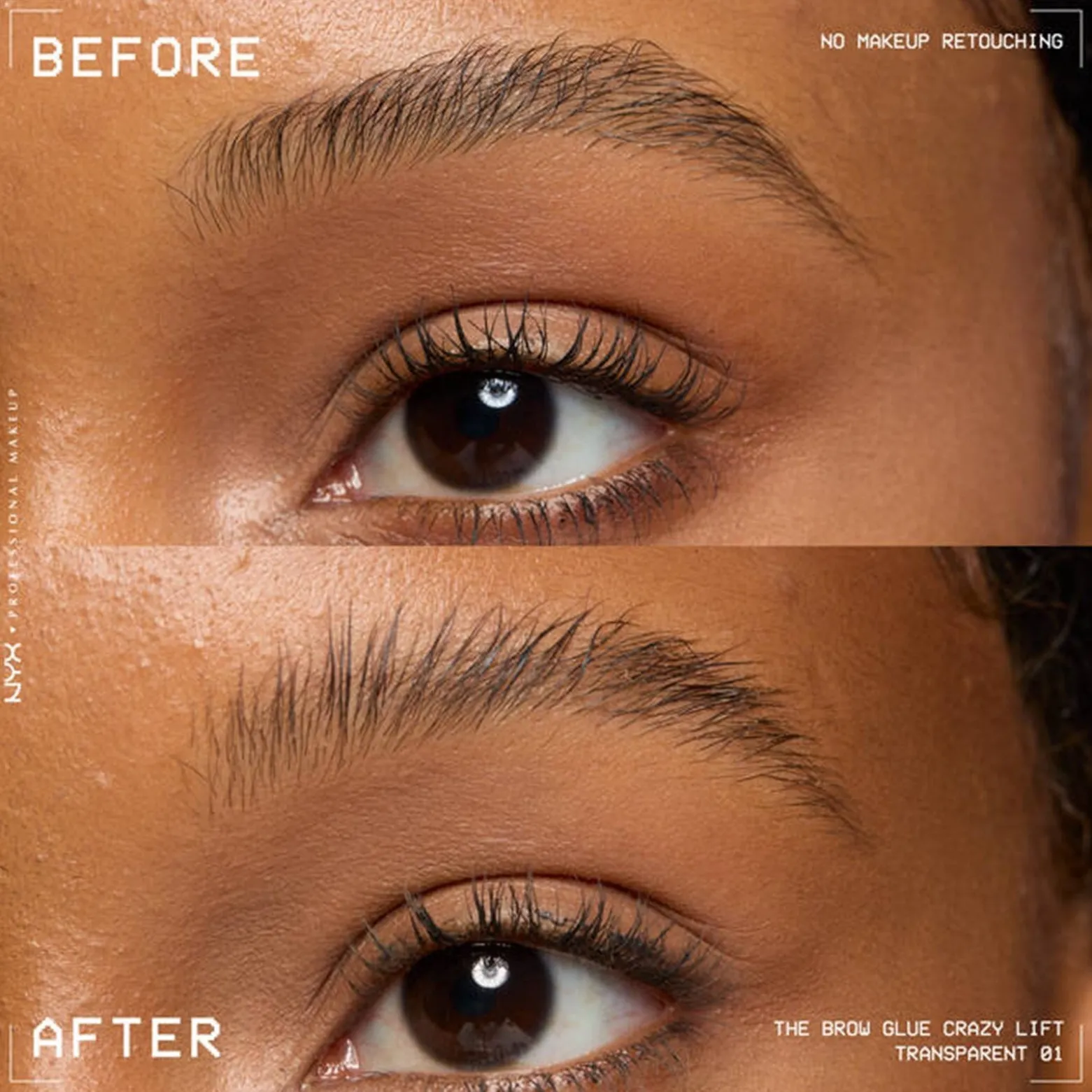 NYX Pro Makeup The Brow Glue Crazy Lift Brow Lamination Gel 01 Transparent 7ml (0.23floz)