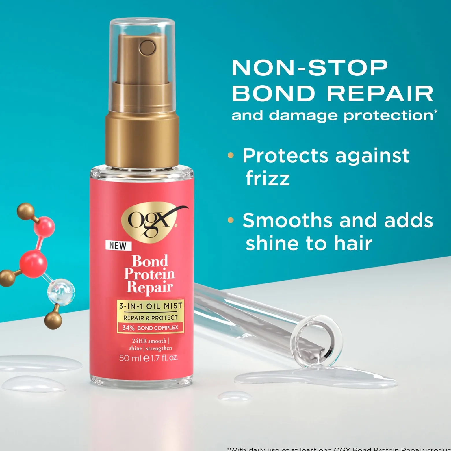 OGX Bond Protein Repair 3-In-1 Oil Mist 50ml (1.7floz)