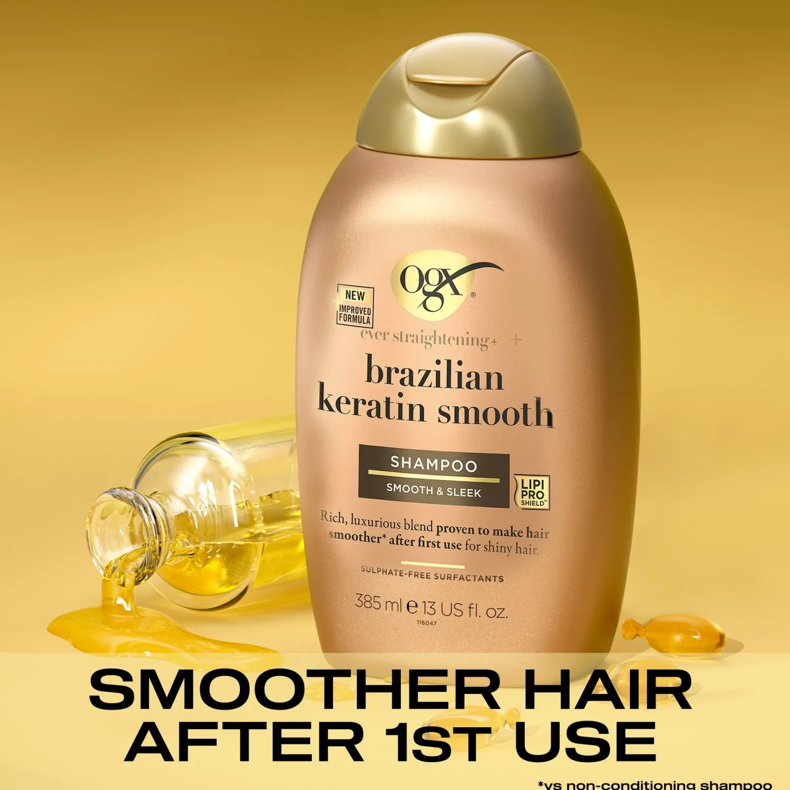 OGX Ever Straightening + Brazilian Keratin Smooth Shampoo 385ml (13 fl oz)