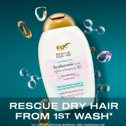 OGX Rescue Fusions Hyaluronic Acid + Pro-Vitamin B5 Shampoo 385ml (13floz)