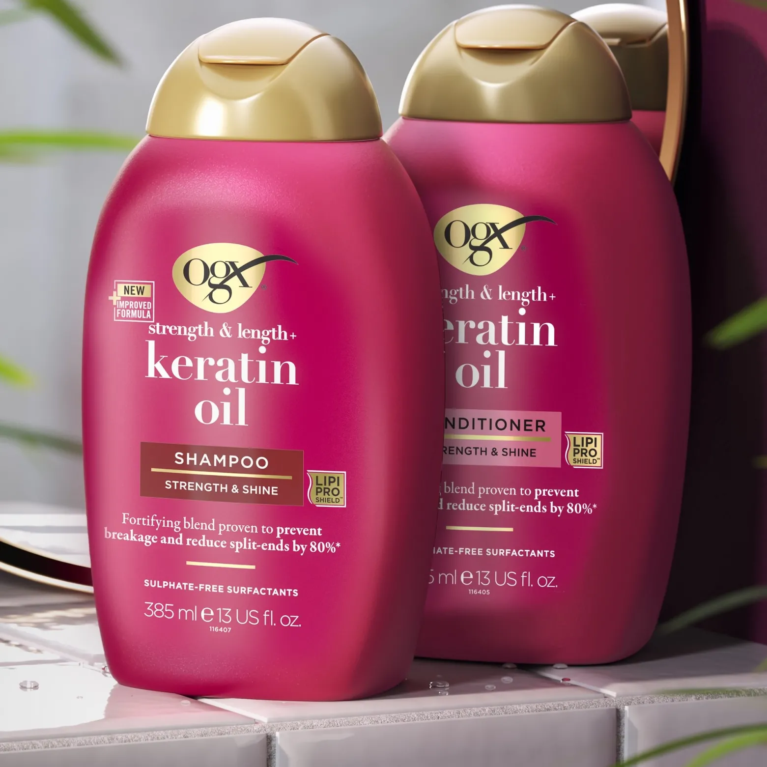 OGX Strength & Length + Keratin Oil Conditioner 385ml (13 fl oz)