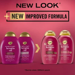 OGX Strength & Length + Keratin Oil Shampoo 385ml (13 fl oz)
