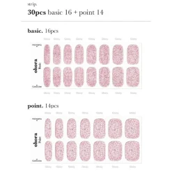 Ohora Semi Cured Gel Nail Strips N Hype Pink x30
