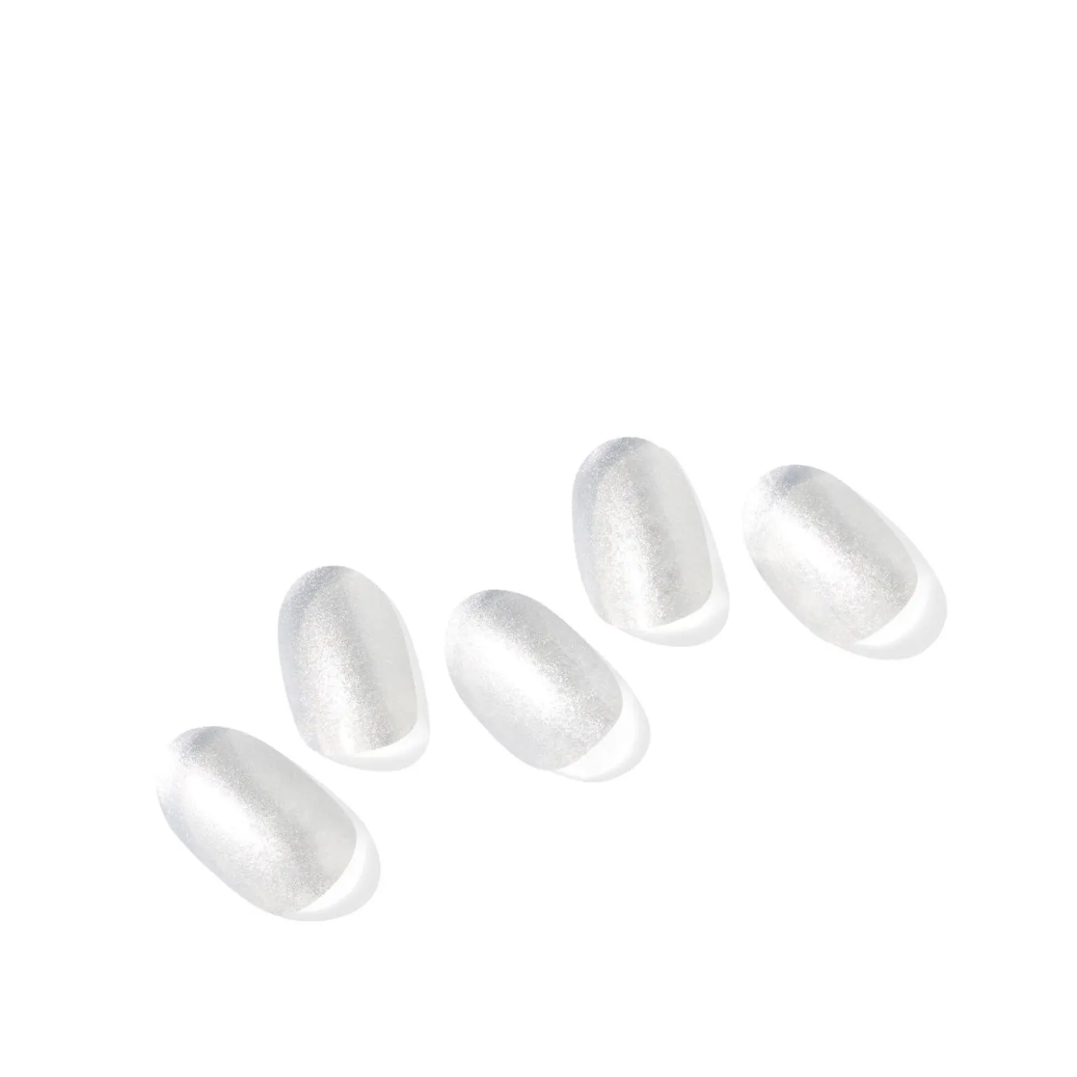 Ohora Semi Cured Gel Nail Strips N Silver Chrome x30