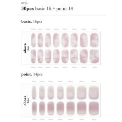 Ohora Semi Cured Gel Nail Strips N Blooming Mauve x30