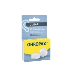 Ohropax Clear Silicone Earplugs x6