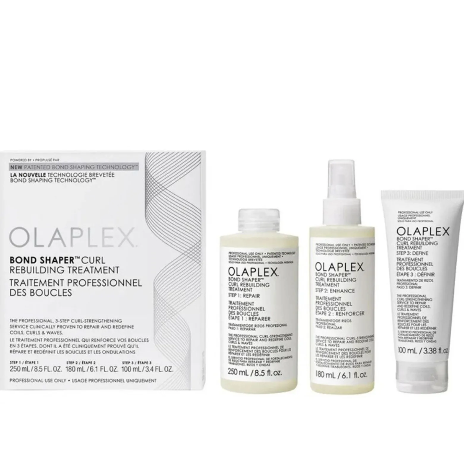 OLAPLEX Bond Shaper Curl Rebuilding Treatment Set