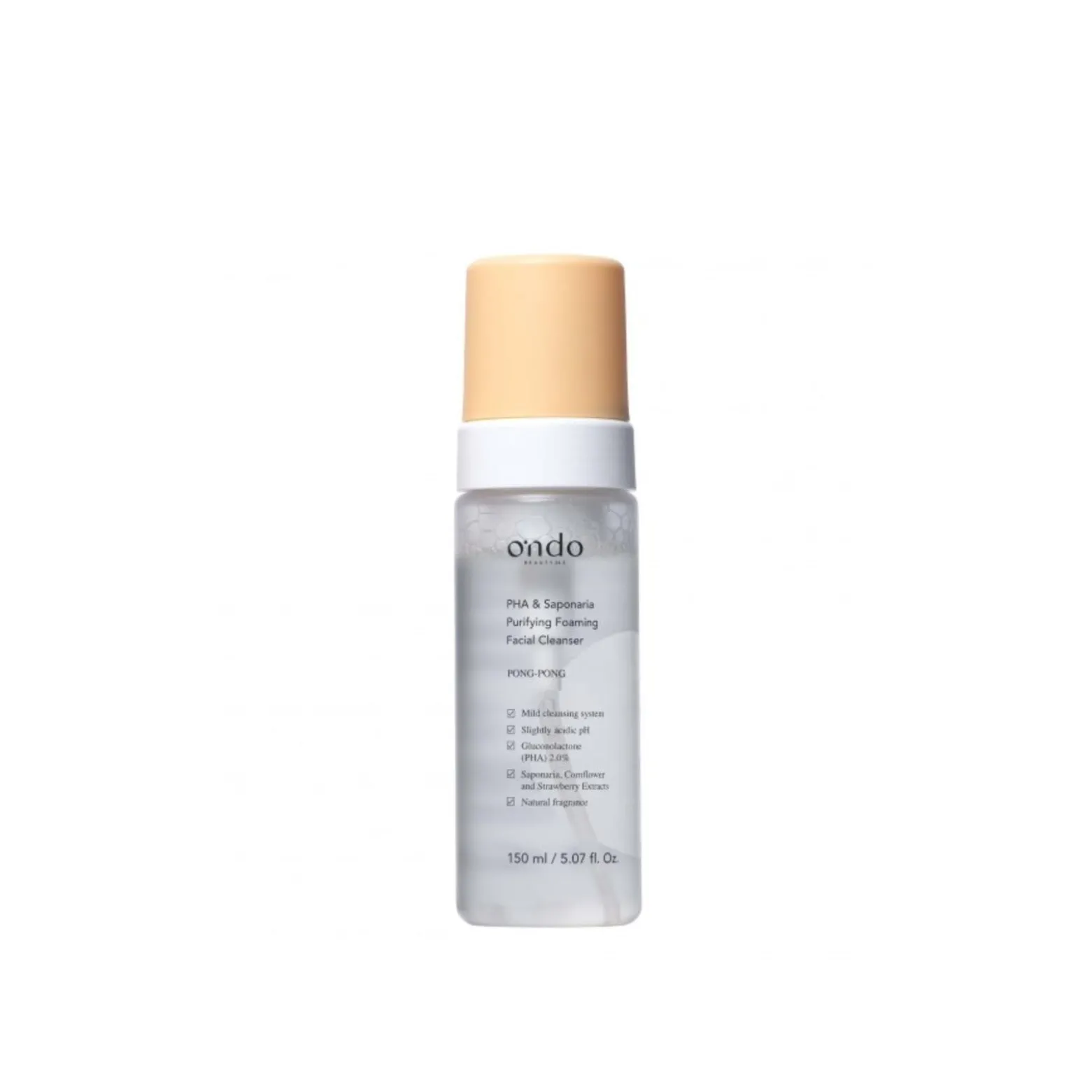Ondo Beauty 36.5 PHA & Saponaria Purifying Foaming Facial Cleanser 150ml (5.07floz)