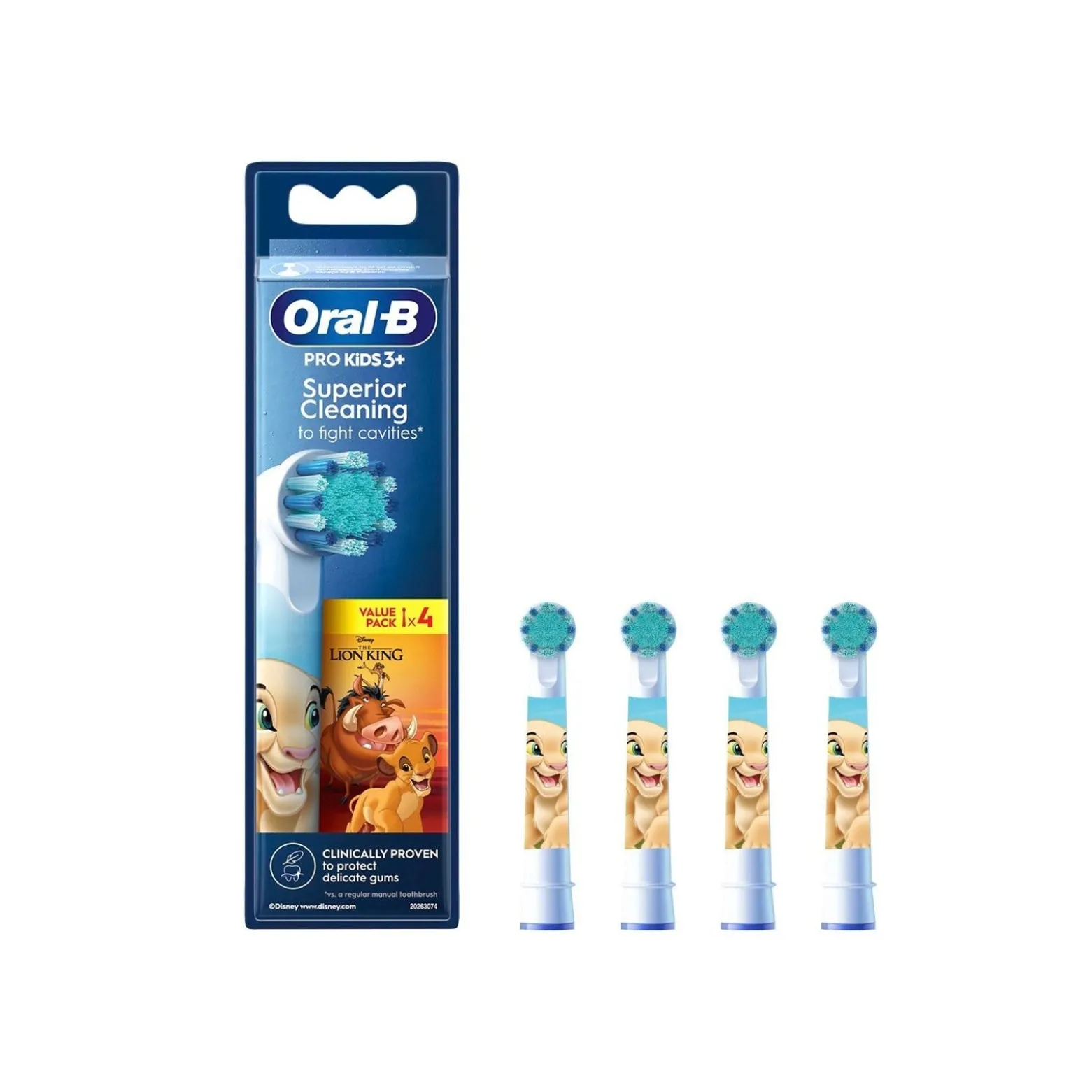 Oral-B Pro Kids 3+ Years Replacement Head Electric Toothbrush Lion King x3
