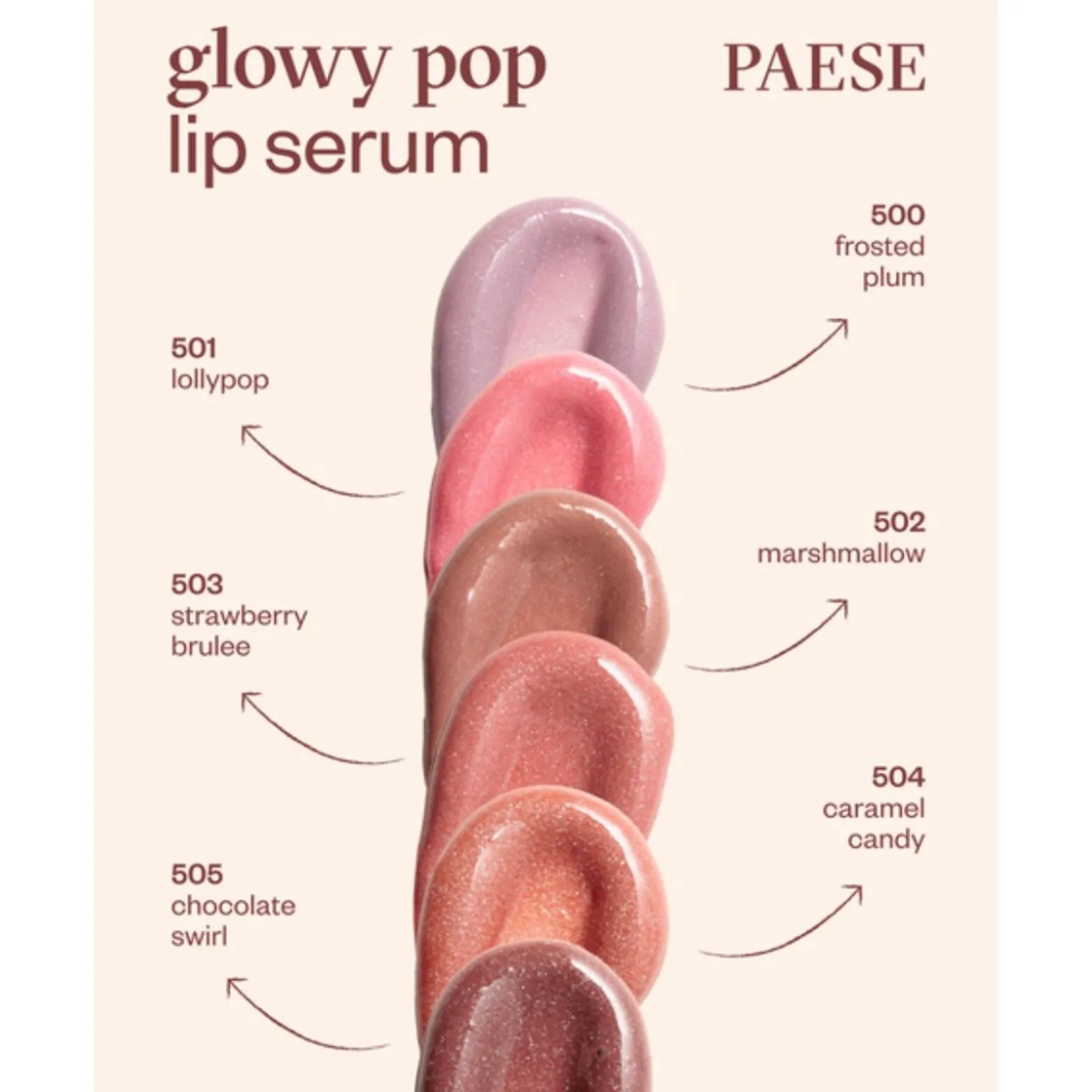 Paese GlowyPop Lip Serum 505 Chocolate Swirl 2.2g (0.77oz)
