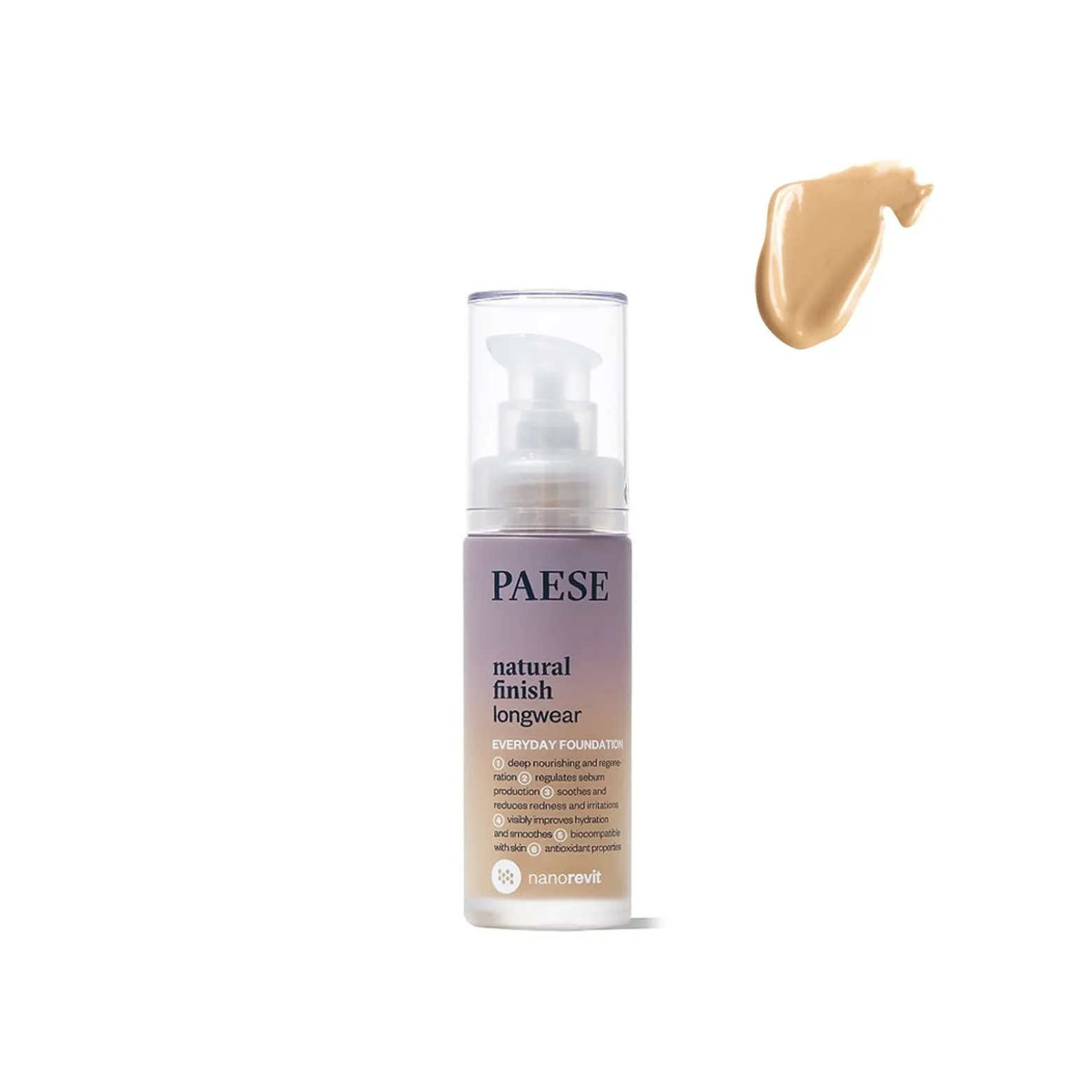Paese Nanorevit Natural Finish Longwear Foundation 03 Sand 30ml (1floz)