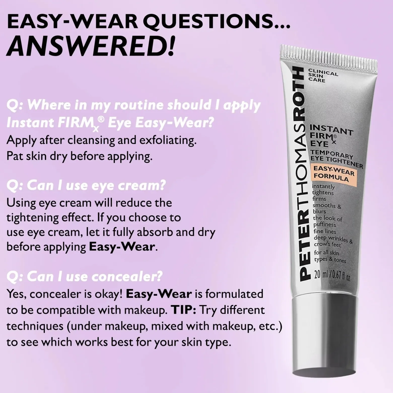Peter Thomas Roth Instant FIRMx Eye Temporary Eye Tightener Easy-Wear Formula 20ml (0.67floz)