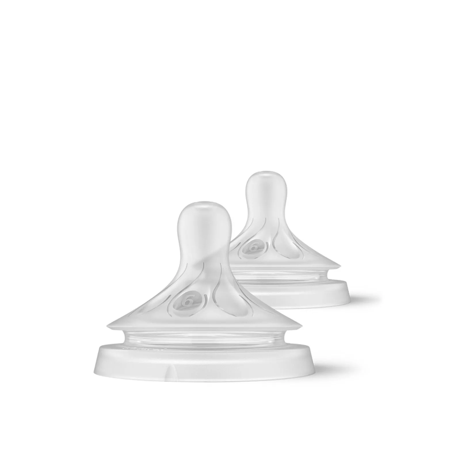 Philips Avent Natural Response Baby Bottle Silicone Nipple Flow 6 Thick Feed x2
