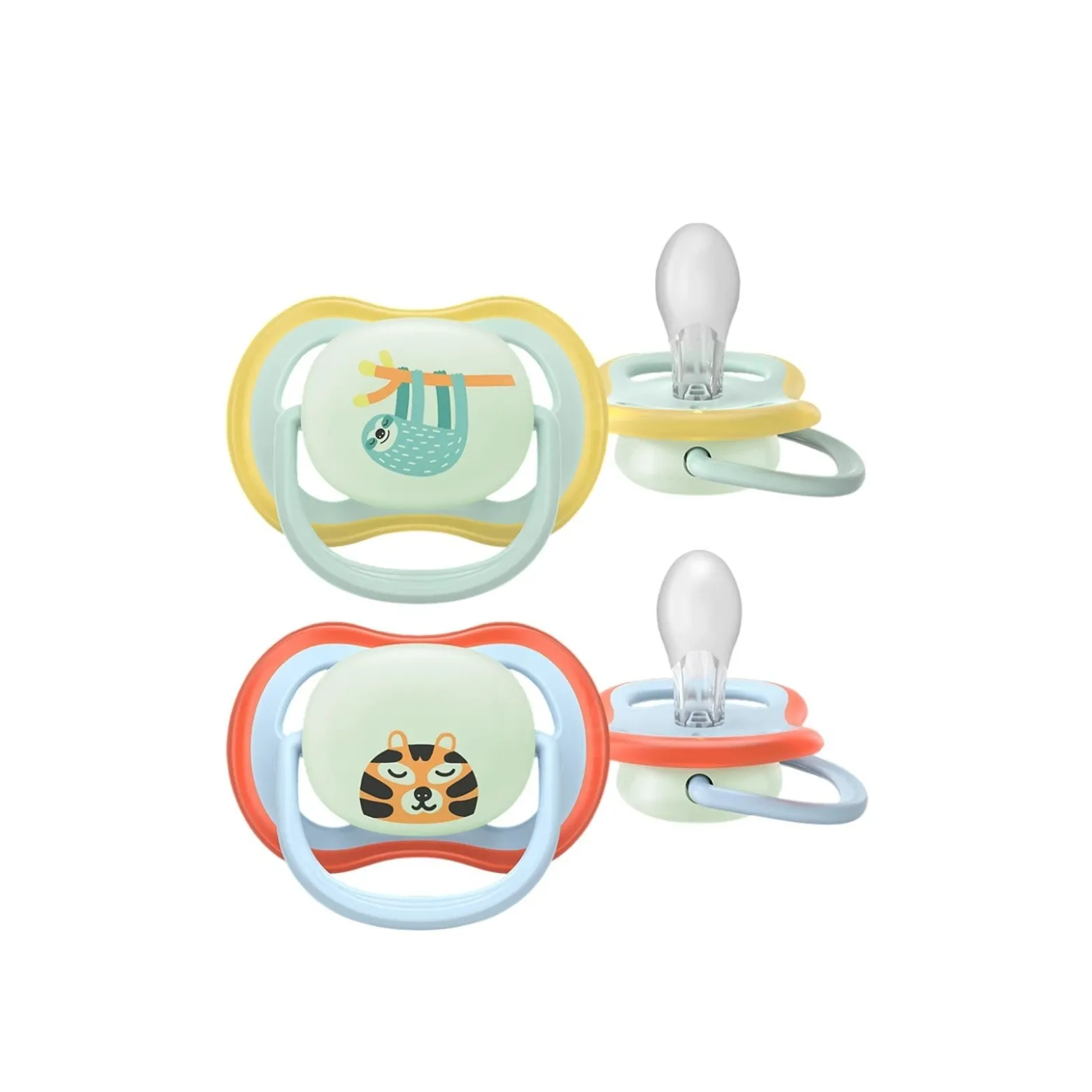 Philips Avent Ultra Air Night-Time Pacifier 0-6m Green/Blue x2