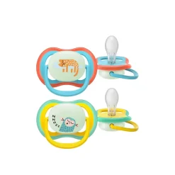 Philips Avent Ultra Air Night-Time Pacifier 18m+ Blue/Yellow x2