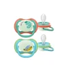 Philips Avent Ultra Air Night-Time Pacifier 6-18m Green/Blue x2