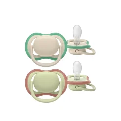 Philips Avent Ultra Air Pacifier 6-18m Grey/Green x2
