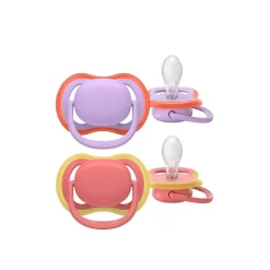 Philips Avent Ultra Air Pacifier 18m+ Lilac/Salmon x2