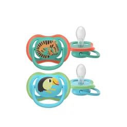 Philips Avent Ultra Air Pacifier 6-18m Green/Blue x2