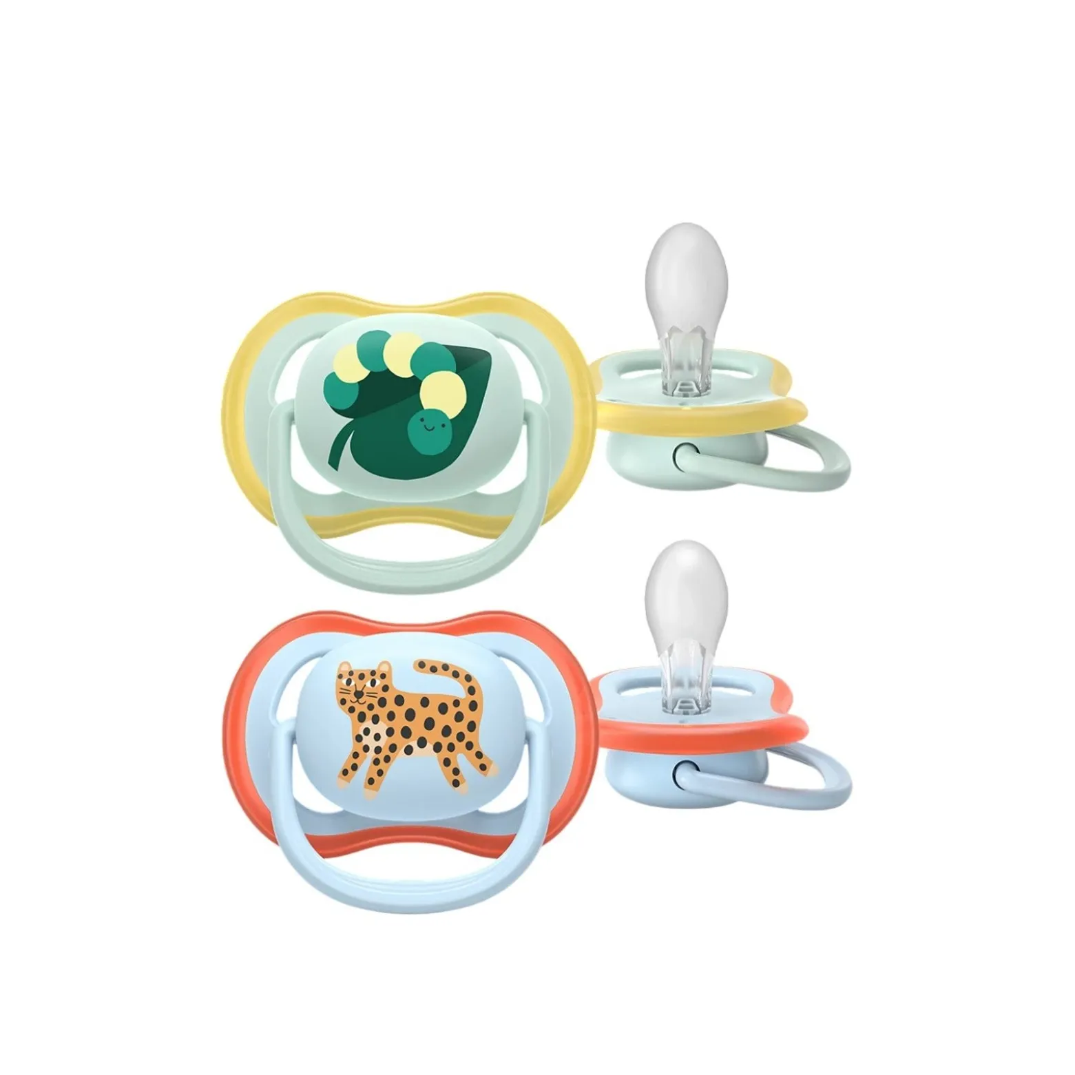 Philips Avent Ultra Air Pacifier 0-6m Green/Blue x2