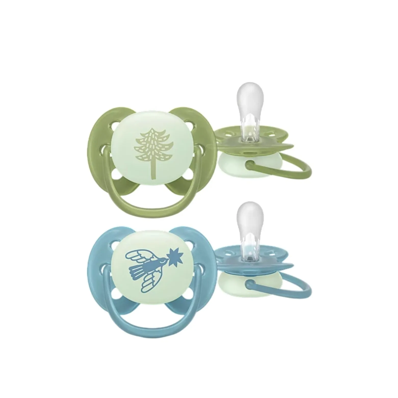 Philips Avent Ultra Soft Nighttime Pacifier 18m+ Boy x2
