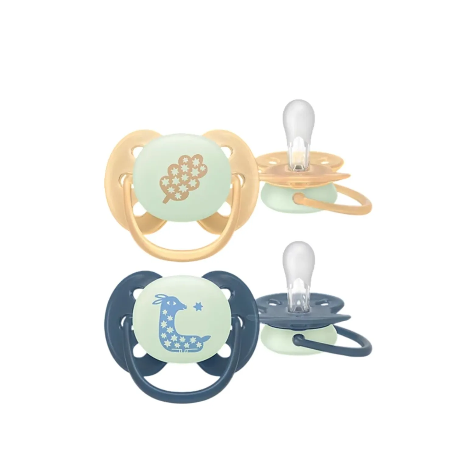 Philips Avent Ultra Soft Nighttime Pacifier 6-18m Boy x2