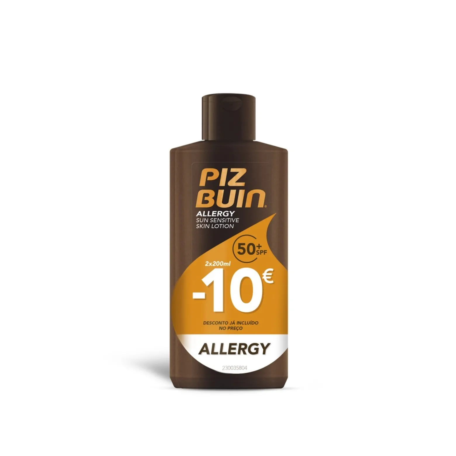 Piz Buin Allergy Sun Sensitive Skin Sunscreen Lotion SPF50+ 200ml x2