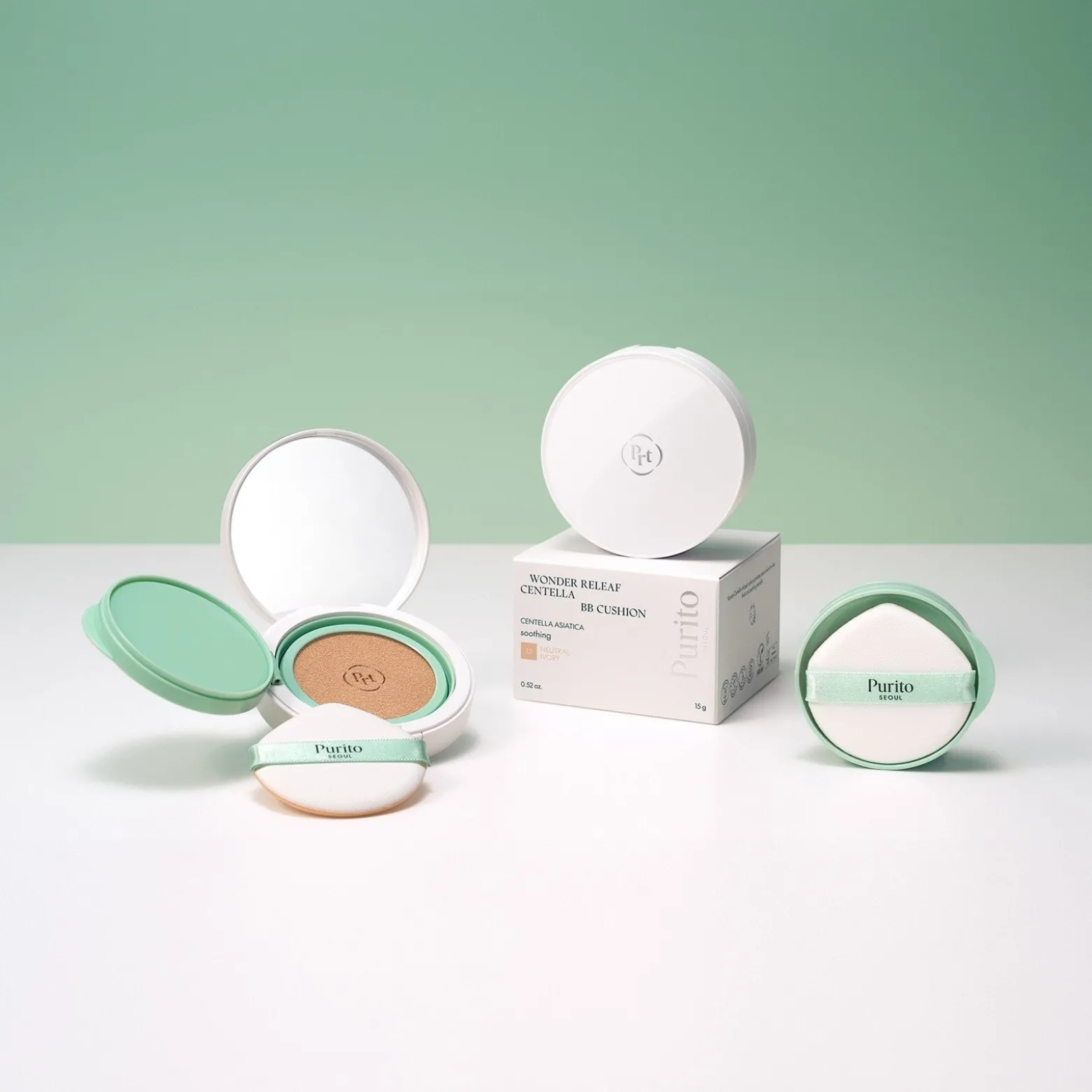 PURITO Wonder Releaf Centella BB Cushion SPF30 13 Neutral Ivory 2x15g (2x1.05oz)