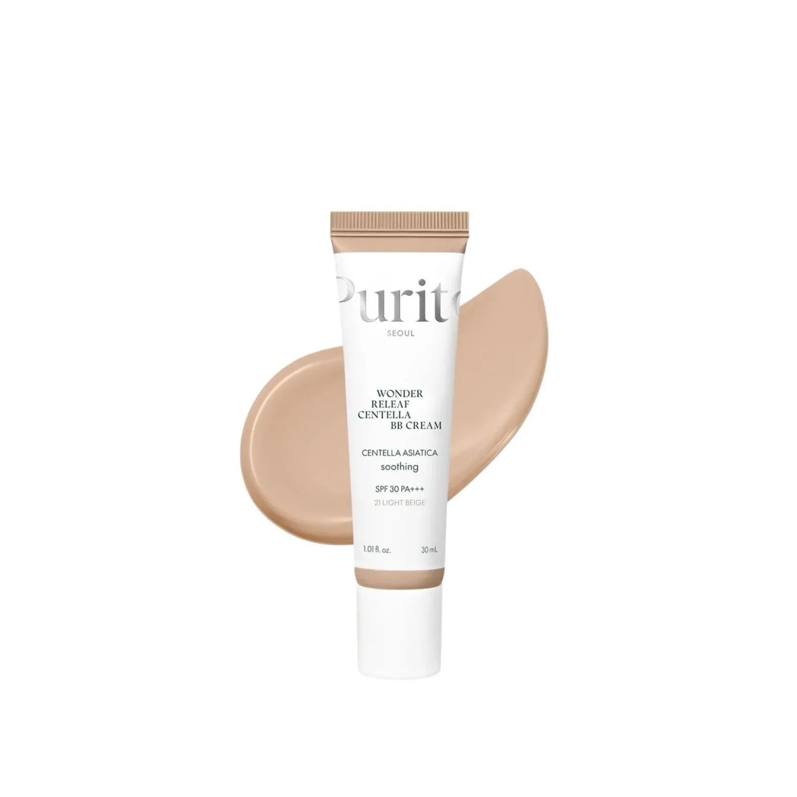 PURITO Wonder Releaf Centella BB Cream SPF30 21 Light Beige 30ml (1.01floz)