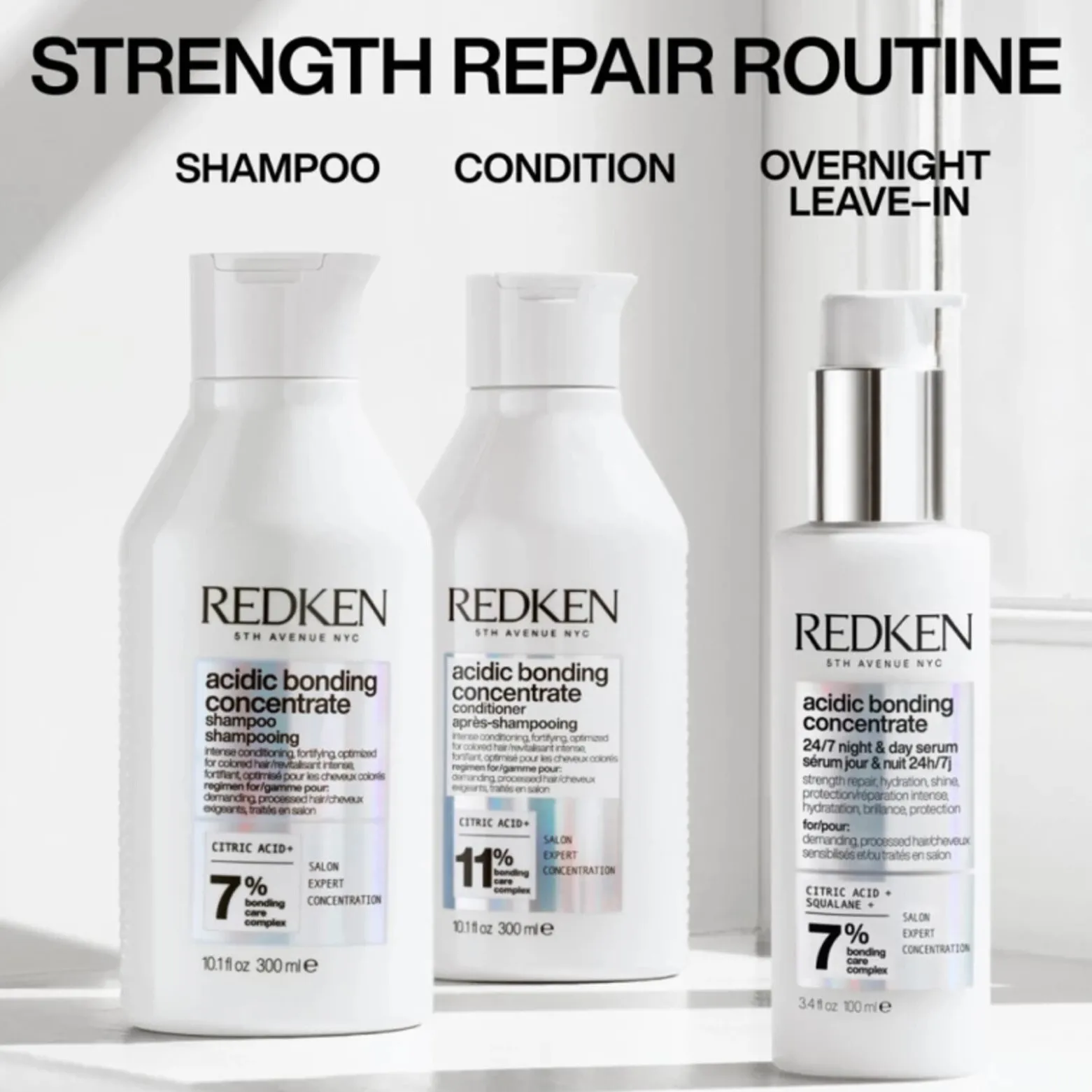 Redken Acidic Bonding Concentrate 24/7 Night & Day Serum 100ml (3.4floz)
