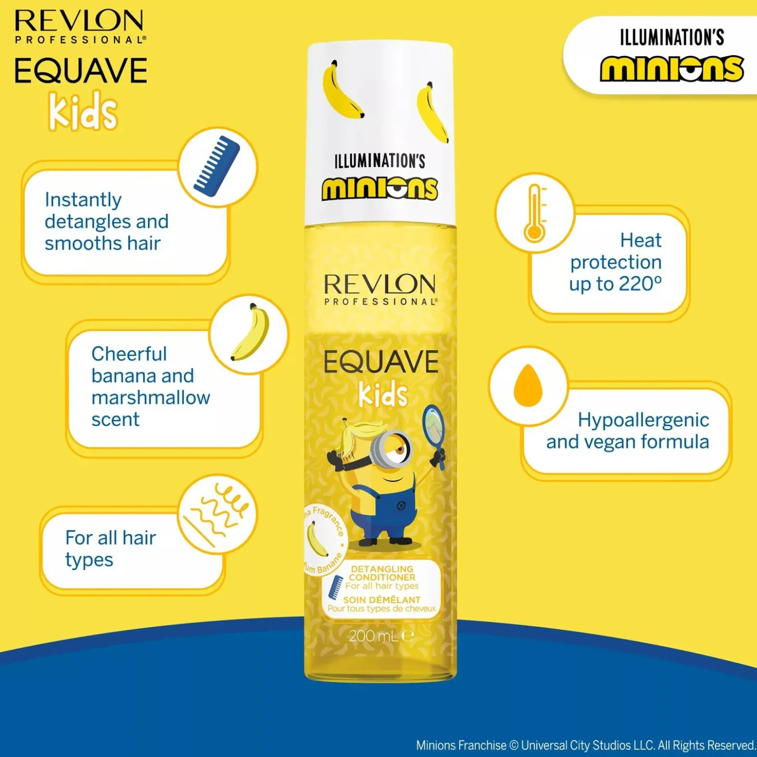 Revlon Professional Equave Kids Minions Detangling Conditioner 200ml (6.76floz)