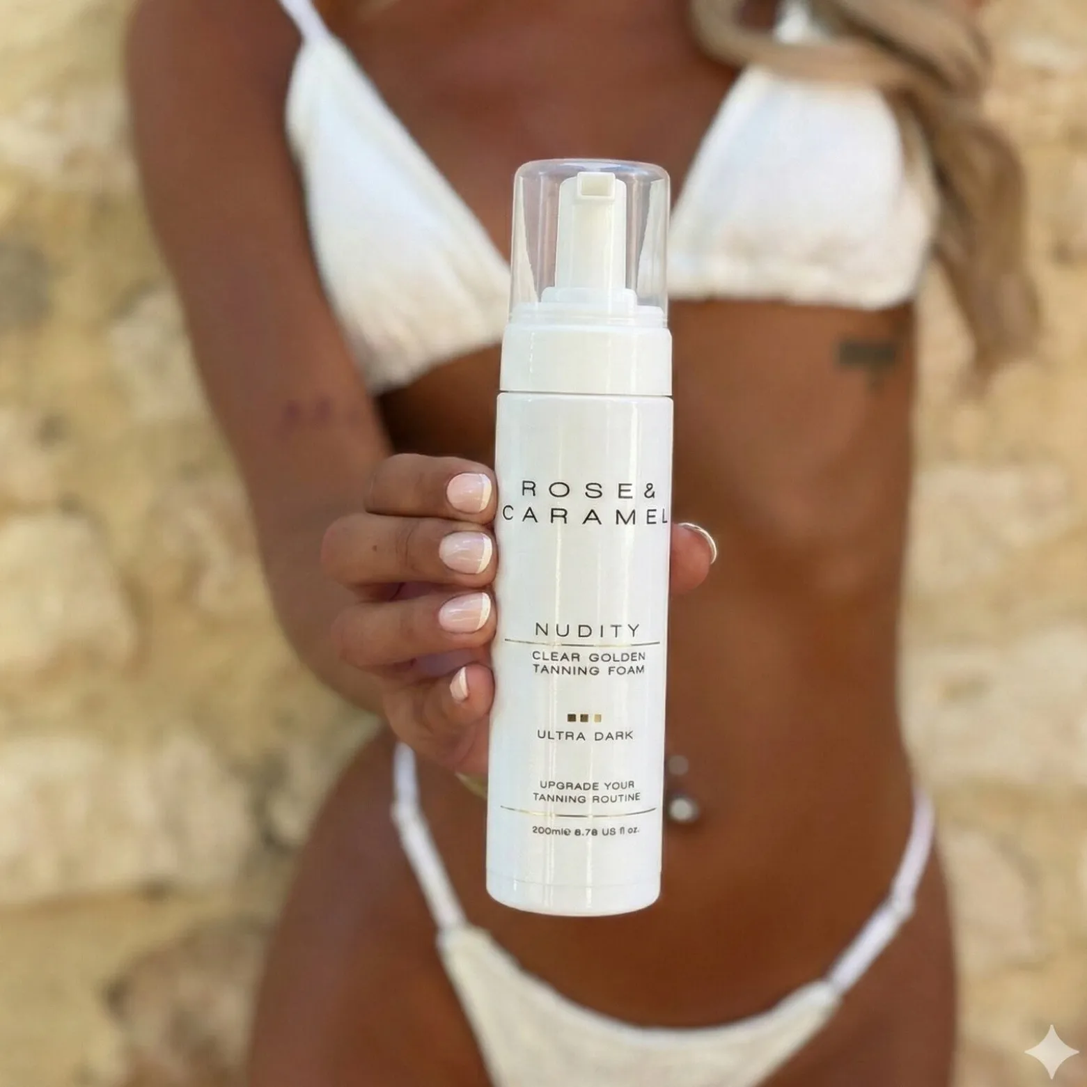 Rose & Caramel Nudity Clear Golden Tanning Foam Ultra Dark 200ml (6.76floz)