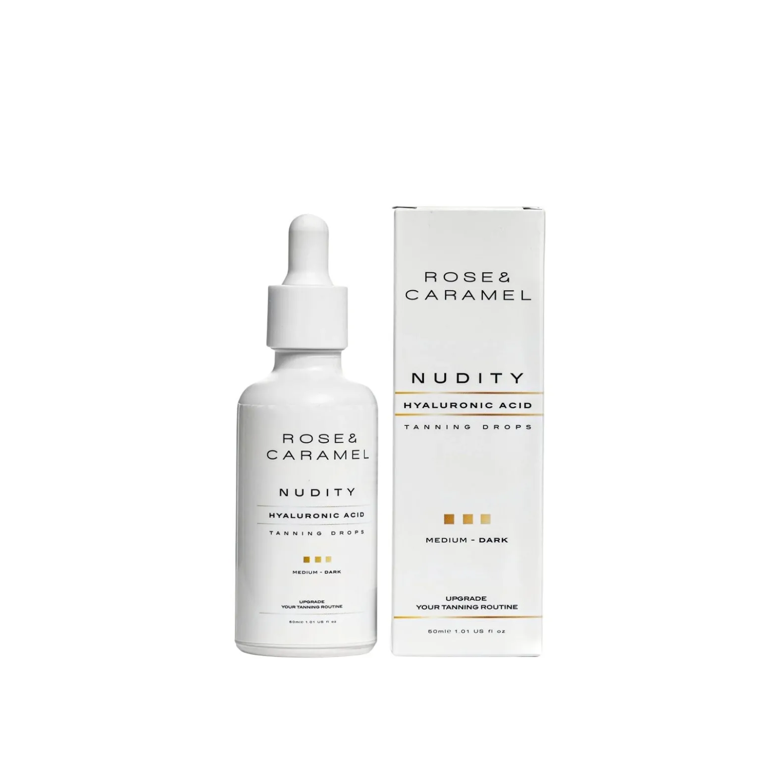 Rose & Caramel Nudity Hyaluronic Acid Tanning Drops Medium-Dark 50ml (1.01floz)