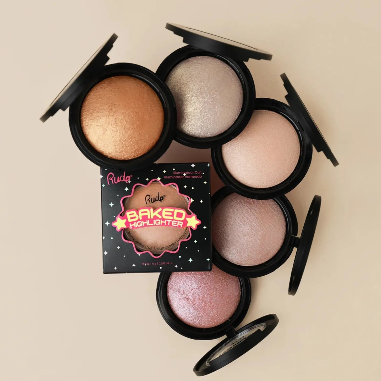 Rude Cosmetics Baked Highlighter Shimmer One In A Million 10g (0.35oz)