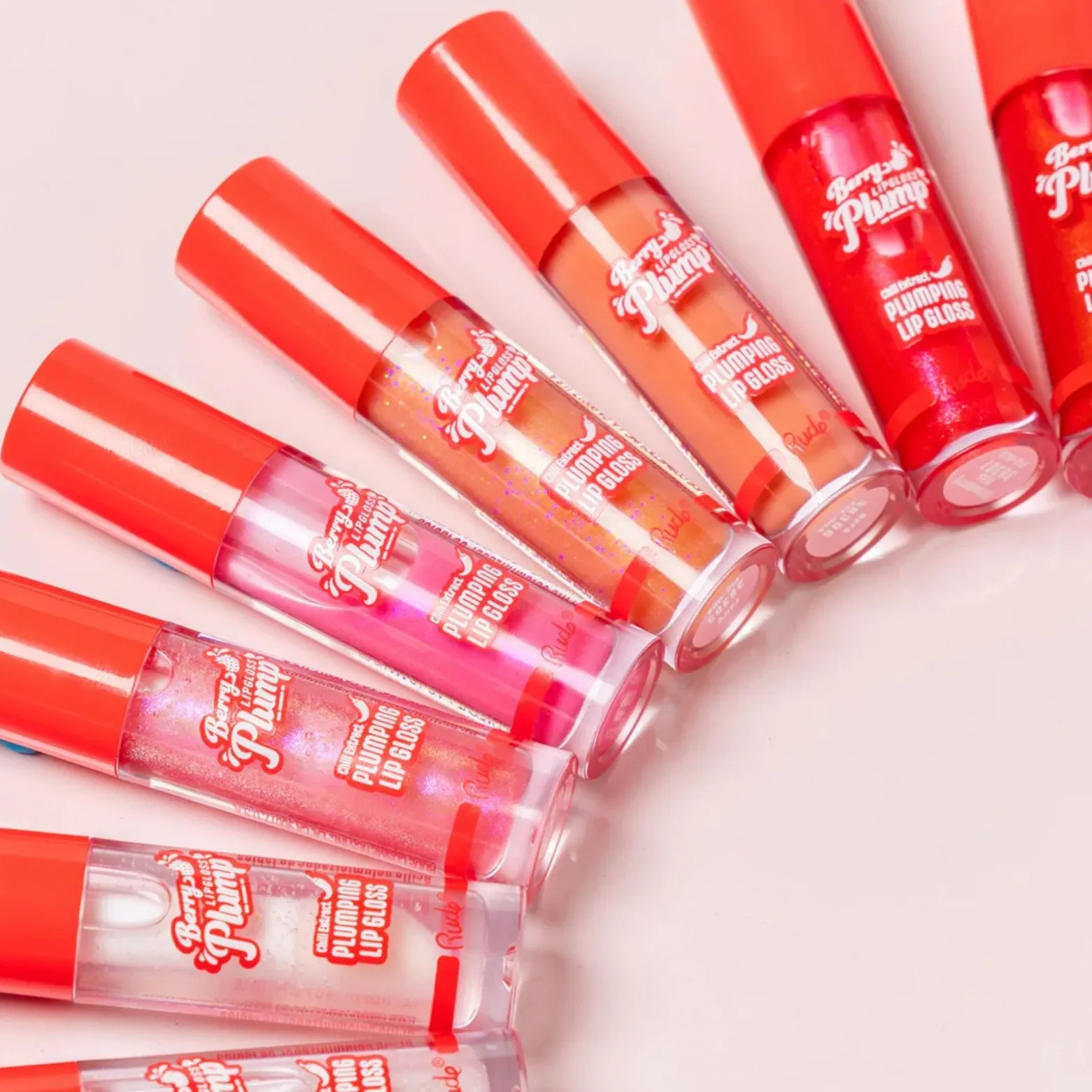 Rude Cosmetics Berry Plump Plumping Lip Gloss Crystal Clear 4ml (0.135floz)