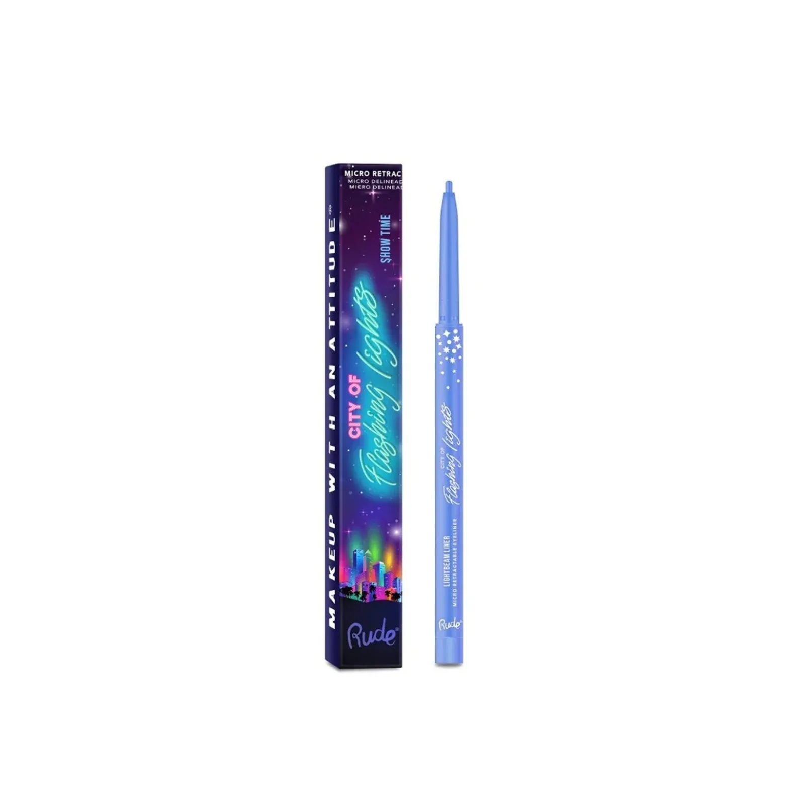 Rude Cosmetics City of Flashing Lights Highly Pigmented Micro Retractable Liner Show Time 0.1g (0.0035oz)