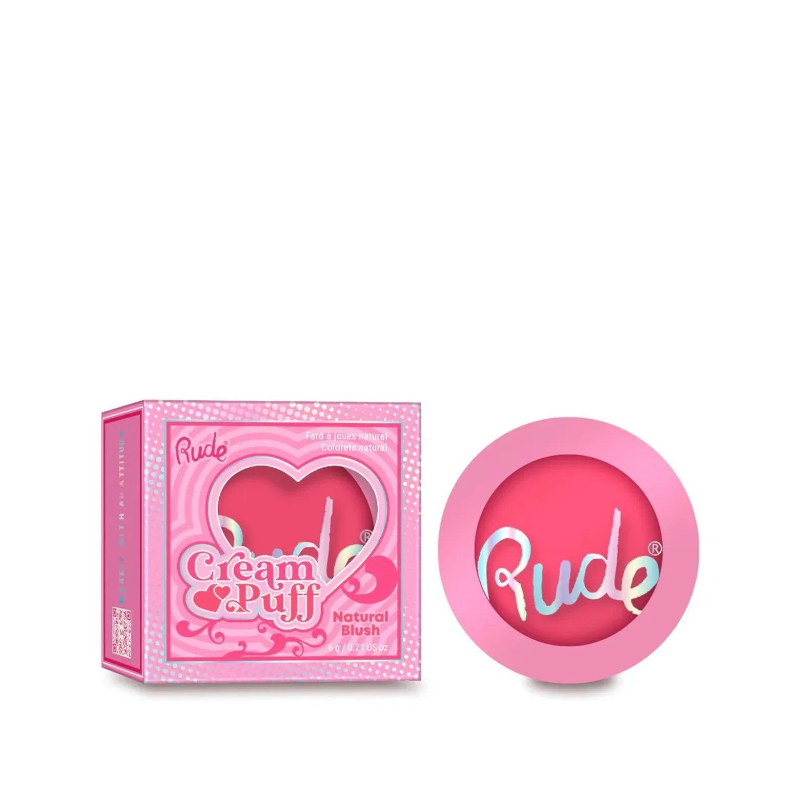 Rude Cosmetics Cream Puff Natural Blush Cake Pop 6g (0.21oz)