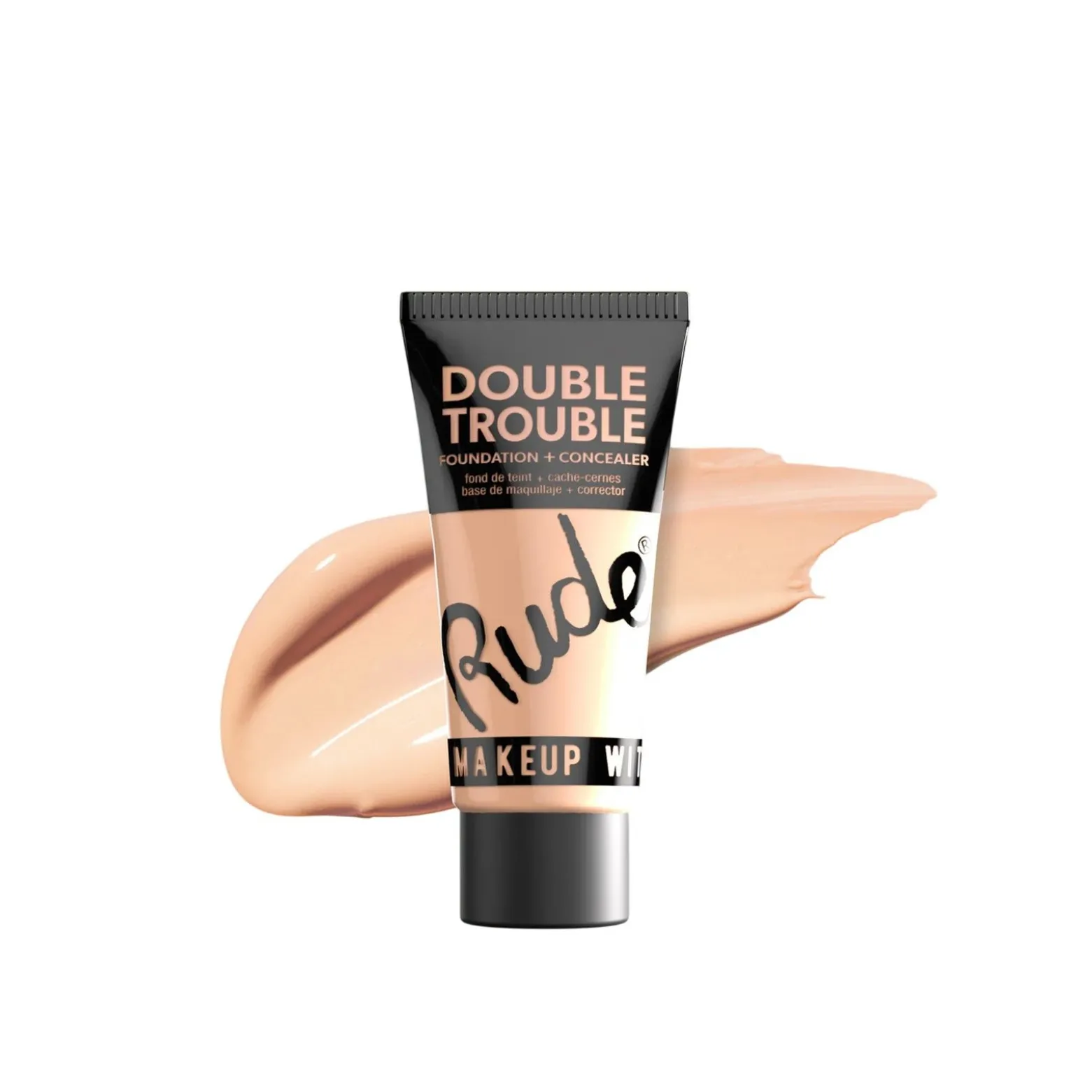 Rude Cosmetics Double Trouble Foundation + Concealer Vanilla 07 30ml (1.01floz)