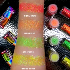 Rude Cosmetics Freakin Fluorescence Face & Body Glitter Rave Wave 2.7g (0.095oz)